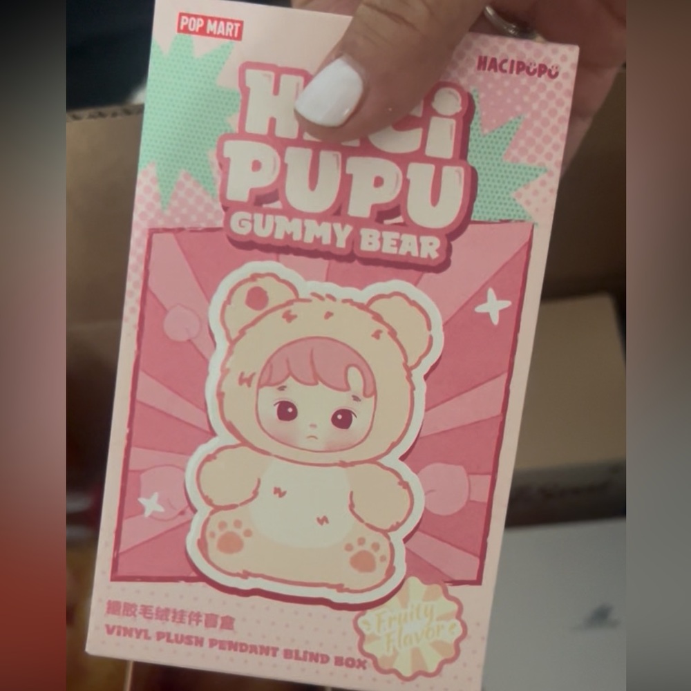 Hacipupu Gummy Bear Plush Pendant - Pink